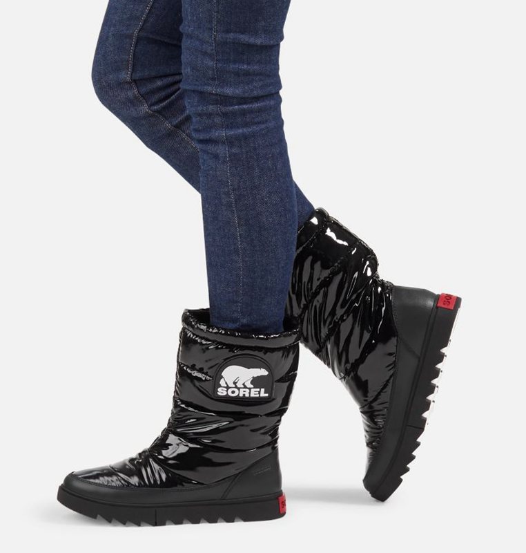 Sorel Kadın Joan Of Arctic™ Next Lite Mid Puffy Kısa - Kar Botu Siyah - 307-WFDCIK